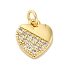 Brass Micro Pave Cubic Zirconia Pendants KK-S510-49G-03-1