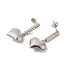 304 Stainless Steel Inlay Rhinestone Stud Earrings for Women EJEW-M024-06B-P-2