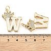 Brass Micro Pave Clear Cubic Zirconia Pendants KK-G498-01W-02-3