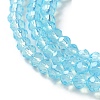 Baking Paint Transparent Glass Beads Strands DGLA-A034-J4MM-D08-3