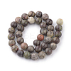 Natural Flower Agate Beads Strands X-G-Q462-6mm-34-2