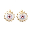 Rack Plating Alloy Enamel Pendants FIND-C050-14G-04-1