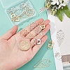 16Pcs 4 Style 201 Stainless Steel Pendants STAS-DC0006-57-2