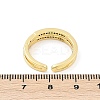 Brass Micro Pave Cubic Zirconia Open Cuff Rings for Women RJEW-R011-01G-02-5