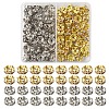 120Pcs 2 Colors Brass Crystal Rhinestone Spacer Beads RB-FS0001-06-1