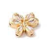 Brass Micro Pave Clear Cubic Zirconia Beads KK-G503-13G-1