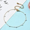 Round  ABS Imitation Pearl Beaded Link Bracelets for Women BJEW-JB11836-1