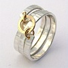Hammered Brass Finger Rings FS-WG49E2A-01-1