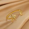 304 Stainless Steel Cuff Bangles for Women BJEW-C122-01G-2