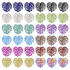 48Pcs 12 Styles 430 & 201 Stainless Steel Filigree Pendants STAS-TA0002-19-2