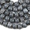 Handmade Fancy Antique Glazed Porcelain Ceramic Round Beads Strands PORC-L019-8mm-04-5