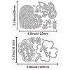 Saint Patrick's Day Shamrock Carbon Steel Cutting Dies Stencils DIY-WH0309-3308-6