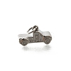 Brass Micro Pave Cubic Zirconia Charms KK-P295-13P-1