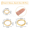 180Pcs 3 Styles 304 Stainless Steel Open Jump Rings STAS-UN0060-99-2