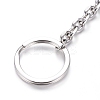304 Stainless Steel Keychain Clasp Findings STAS-I123-30P-2