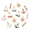 85Pcs 17 Styles Nautical Theme Alloy Enamel Pendants FIND-CJ0003-43-9