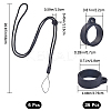 36Pcs Silicone Rings with 6Pcs Polyester Necklace Lanyard Anti-Loss Pendant Holder DIY-GF0008-07A-2