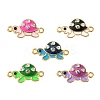 10Pcs 5 Colors Alloy Enamel Connector Charms ENAM-YW0003-43-2