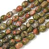 Natural Unakite Beads Strands G-C286-A13-2