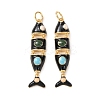 Brass Enamel Pendants KK-C143-44A-G05-1