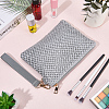 Straw Plaited Cosmetic Zipper Bags AJEW-WH20010-78A-4