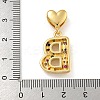 Brass Micro Pave Colorful Cubic Zirconia Pendants KK-P281-01G-B-3