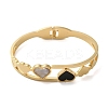 304 Stainless Steel Enamel Heart Hinged Bangles LS-BJEW-E099-03G-2