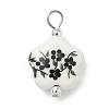 Handmade Printed Porcelain Pendants PALLOY-JF04401-01-3