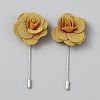 Flower Polyester Brooches JEWB-WH20006-01A-1
