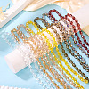 7 Strands 7 Colors Transparent Electroplate Glass Beads Strands EGLA-TA0013-09-4