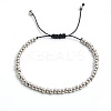 Adjustable Electroplate Titanium 304 Stainless Steel Beads Braided Bead Bracelets for Women Men DG2907-5-1
