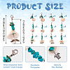 Shell & Synthetic Turquoise Pendant Deocration HJEW-TAC0057-4