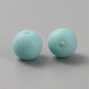 Acrylic Frosted Round Beads FACR-WH0001-06A-16-2