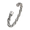 304 Stainless Steel Cuff Bangles for Women STAS-M023-18D-1