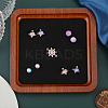 Square Wood Jewelry Storage Tray with Microfiber Fabric Mat Inside ODIS-WH0030-37B-02-4