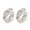 Brass Micro Pave Cubic Zirconia Cuff Earrings EJEW-C104-084P-1