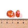 Baking Paint Transparent Glass European Beads GPDL-N005-C14mm-A02-3