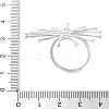 Rhodium Plated 925 Sterling Silver Adjustable Ring Components for Women STER-M092-08P-3