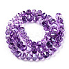 Transparent Electroplate Glass Beads Strands X-EGLA-N006-078D-3