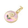Brass Enamel Pendants KK-CBA3F25-10G-03-2