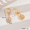 Elegant Copper Flower Hoop Earrings TF1677-2-1