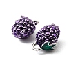 Brass Enamel Charms KK-K351-60C-P-2
