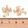 Brass Micro Pave Cubic Zirconia Pendants KK-N254-231G-3