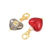 6Pcs Heart with Star Moon Sun Glass Pendant Decorations HJEW-JM03166-2