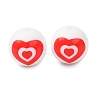 Food Grade Eco-Friendly Printed Silicone Beads SIL-A013-01A-14-1