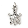 Brass Micro Pave Cubic Zirconia Charms KK-I276-37P-1