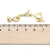 Brass Micro Pave Cubic Zirconia Fold Over Clasps KK-U059-08G-3