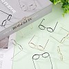 24Pcs 4 Colors Iron Eyeglasses Frames AJEW-GO0002-18-4