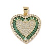 Brass Micro Pave Cubic Zirconia Pendants KK-H079-06G-2