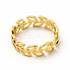 Ion Plating(IP) 304 Stainless Steel Hollow Out Leafy Branch Finger Ring for Women LS-RJEW-B027-06G-2